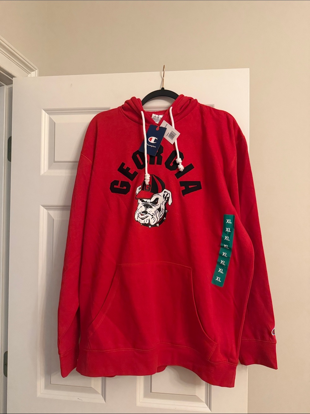 Champion Red Georgia Bulldogs Graphic Hoodie
